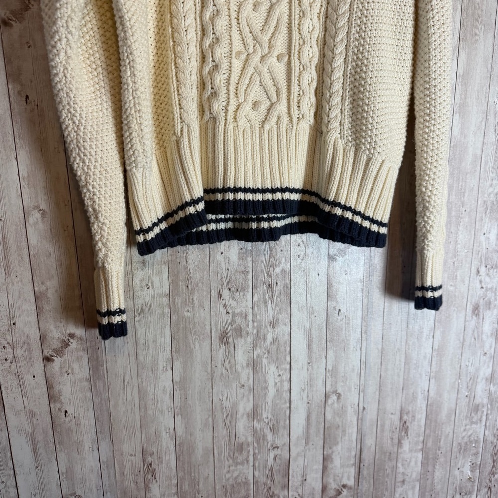Vineyard Vines Tipped Island Cable Knit Fisherman Sweater - Picture 5 of 9